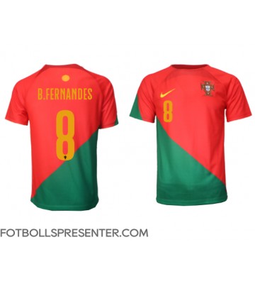 Portugal Bruno Fernandes #8 Hemma Matchtröja VM 2022 Kortärmad